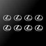 8 Lexus L Emblem Logo Vinyl Decals Phone Mirror Laptop Small 1.5" Stickers
