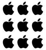 Small Apple logo Vinyl Decals Phone Laptop Small Stickers Apple Set of 9