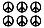 small Peace Symbol Vinyl Decals Phone set of 6 Peace sign Stickers Sheet