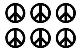 small Peace Symbol Vinyl Decals Phone set of 6 Peace sign Stickers Sheet