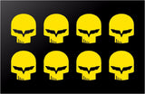 Corvette C6 Racing Jake Skull Vinyl Decals Small 1.5" Stickers Set of 8