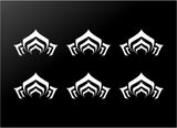 Warframe Logo Vinyl Decals Set PS4 Controller Phone 1" Stickers