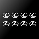 8 Lexus L Emblem Logo Vinyl Decals Phone Mirror Laptop Small 1.5" Stickers