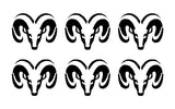 Dodge Ram Logo Car Symbol Vinyl Decals Phone Laptop Small 1.5" Stickers Set of 6