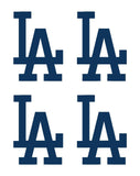 Los Angeles LA Dodger Logo Vinyl Decal Laptop Car Window set of 4 small Stickers