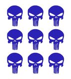 The Punisher Skull Vinyl Decals Phone Helmet Gun Mag 1" Stickers Set of 9