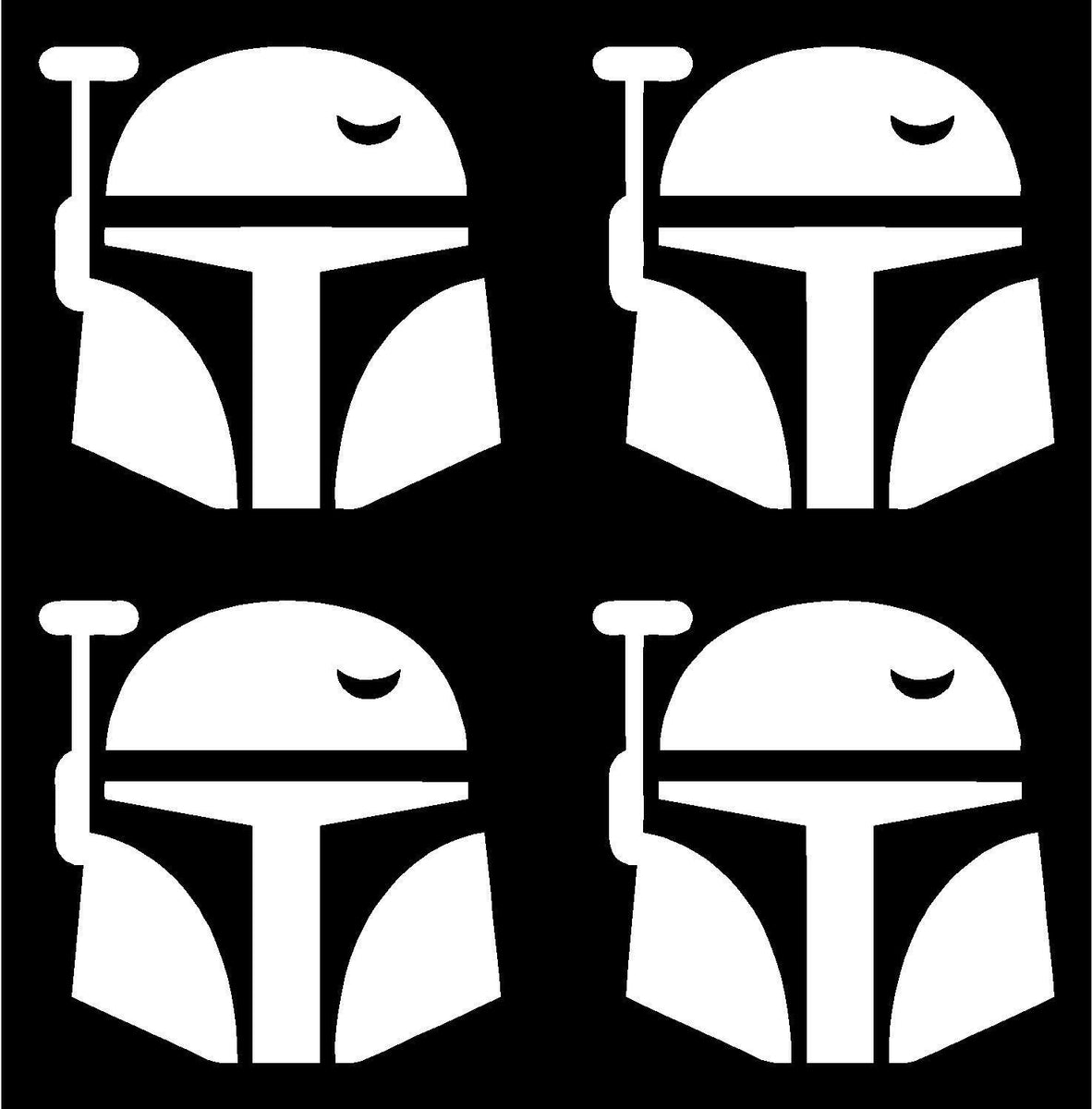 boba fette helmet icon Small Boba Fett set of 4 Logo Vinyl Decal Laptop Car Star Wars Sticker –  Kandy Vinyl Shop