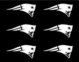 Small New England Vinyl Decals Phone Helmet Small Stickers Patriots Set of 6