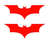 2 Batman Dark Knight Symbol Vinyl Decals Car Window Laptop Stickers