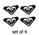 4 Roxy Logo Surf Girl Vinyl Decals Car Window Laptop Yeti 3" Stickers Set