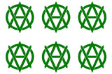 Small Anarchy Vegan Anarchist Vinyl Decal set of 6 Stickers