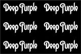 Set of 6 Deep Purple band Logo Vinyl Decal Laptop Phone Window Speaker Sticker