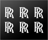 Rolls Royce Logo Vinyl Decals Phone Laptop Dash Small 2" Stickers Set of 6