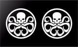 2 Hydra Marvel Symbol Vinyl Decals Car Window Laptop Stickers