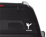 Martial Arts Vinyl Decal Personalized Karate TaeKwonDo Boy Car Window Sticker