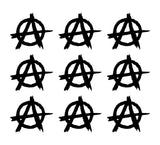 Anarchy Symbol Vinyl Decals Gun Case Phone Helmet Bike 1.5" Stickers Set of 9