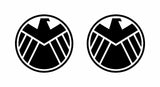 Agents of Shield Marvel Vinyl Decals Car Window Laptop Stickers Set of 2