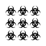 Set of 9 Biohazard Vinyl Decals Car Laptop Stickers