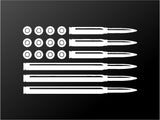 American Ammo Bullet Flag Second Ammendment Vinyl Decal Car Truck Window Sticker
