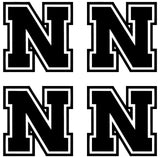 Nebraska Cornhuskers Logo Vinyl Decal Laptop Car Window set of 4 small Stickers
