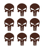 The Punisher Skull Vinyl Decals Phone Helmet Gun Mag 1" Stickers Set of 9