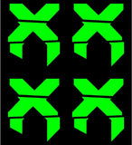 Excision X Vinyl Decal Dubstep DJ Vinyl Decal Set of 4 Car Window Sticker