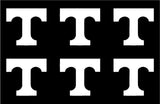 TN Vinyl Decal Stickers Tennesse T Vols Window Small Set of 6
