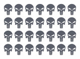 The Punisher Small 1" Skull Vinyl Decals Phone Laptop Gun Helmet Stickers Sheet
