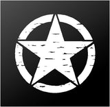 Distressed Army Jeep USMC Military Star Vinyl Decal Car Truck Sticker