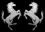 2 High Detail Ferrari Horse Prancing Horse Vinyl Decals Car Body Window Stickers