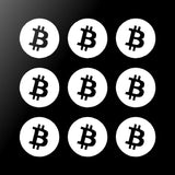 Bitcoin Cryptocurrency Symbol Vinyl Decals Phone Laptop Small Stickers Set of 9