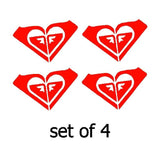 4 Roxy Logo Surf Girl Vinyl Decals Car Window Laptop Yeti 3" Stickers Set