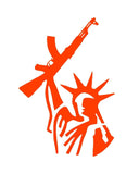 Statue of Liberty with AK Rifle Gun Rights Vinyl Decal Car Truck Window Sticker