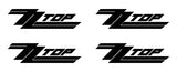 4 Small ZZ Top band Logo Vinyl Decal Laptop Phone Car Window Speaker Sticker