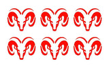Dodge Ram Logo Car Symbol Vinyl Decals Phone Laptop Small 1.5" Stickers Set of 6