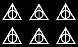 Harry Potter DEATHLY HALLOWS phone laptop vinyl decal sticker Small Set of 6