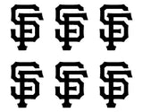 Small San Francisco Giants Vinyl Decals Phone Laptop Stickers Set of 6