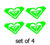 4 Roxy Logo Surf Girl Vinyl Decals Car Window Laptop Yeti 3" Stickers Set