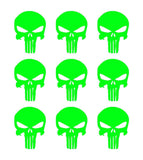 The Punisher Skull Vinyl Decals Phone Helmet Gun Mag 1" Stickers Set of 9