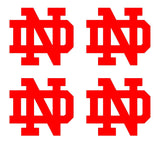 Small Notre Dame Fighting Irish Baseball Vinyl Decal Window set of 4 Stickers
