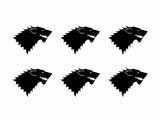 Game of Thrones Stark House Sigil Small Vinyl Decals GOT Stickers Set of 6
