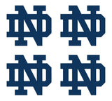 Small Notre Dame Fighting Irish Baseball Vinyl Decal Window set of 4 Stickers