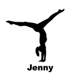 Gymnastics Vinyl Decal Personalized Girl Gymnast Car Window Sticker