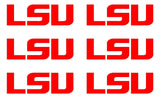 LSU Louisiana State Football NFL Vinyl Decals cup phone small Stickers Set of 6