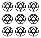small Him Heartagram Sticker Decal Music Band Laptop Phone Stickers Sheet of 9