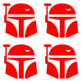 Small Boba Fett set of 4 Logo Vinyl Decal Laptop Car Star Wars Sticker