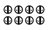 8 Deadpool Kills Small 1" Vinyl Decals Phone Case Gun Mag Helmet Stickers Set