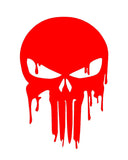 Dripping Melting Bloody Punisher Skull Vinyl Decal Car Window Laptop Sticker