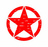 Distressed Army Jeep USMC Military Star Vinyl Decal Car Truck Sticker