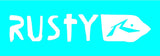 Rusty Surboards Vinyl Decal Surfing Logo Car Window Laptop Surfboard Sticker